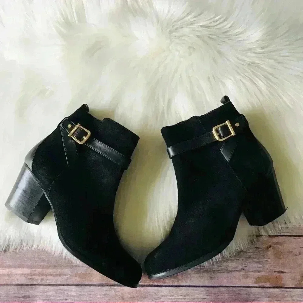 C. Wonder Suede Leather Bootie Shoes 7.5